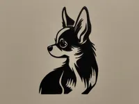 Silhouette chihuahua, décoration murale — photo 2