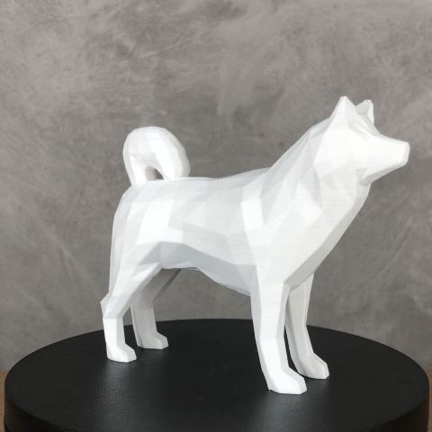 Akita Low Poly