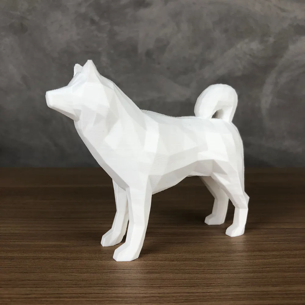 Akita Low Poly - Free 3D Print Model - MakerWorld