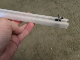 Sliding T-nut and channel system for skadis