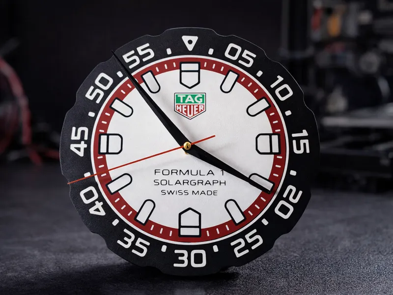 Horloge murale – Style TAG Heuer – V2