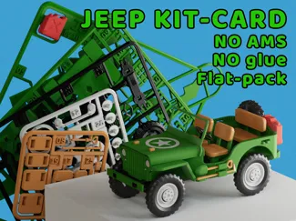 JEEP Assembly Kit-Card |No AMS, No Glue, Flat Pack