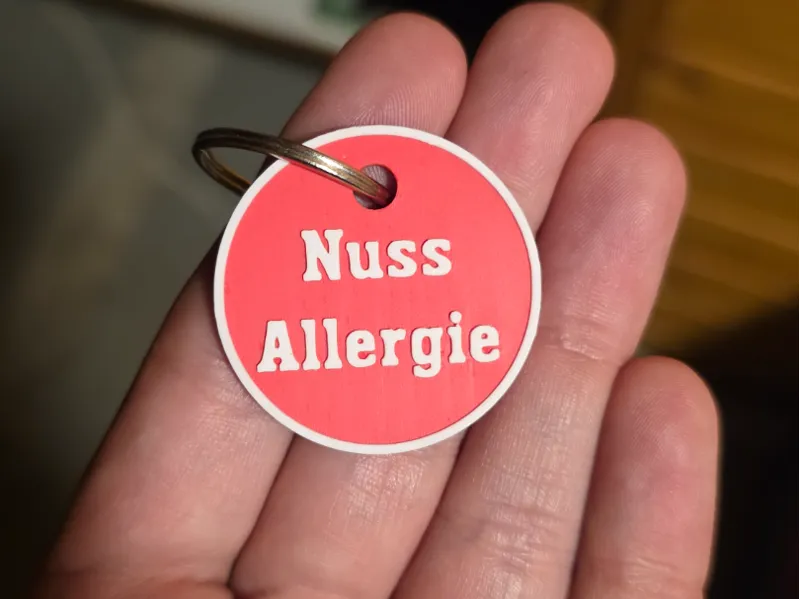 Nuss Allergie Schlüsselanhänger