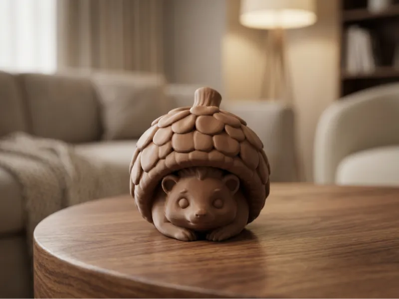 Cute Hedgehog Figure - Pine Cone Shell Hedgehog