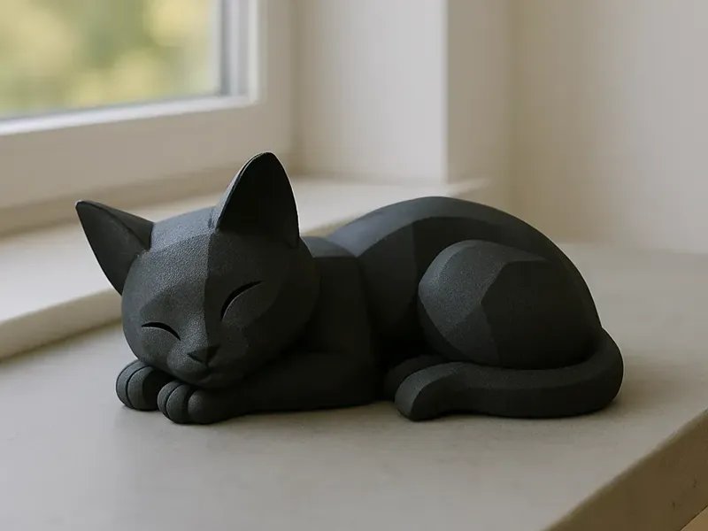 Sleeping low-poly Cat
