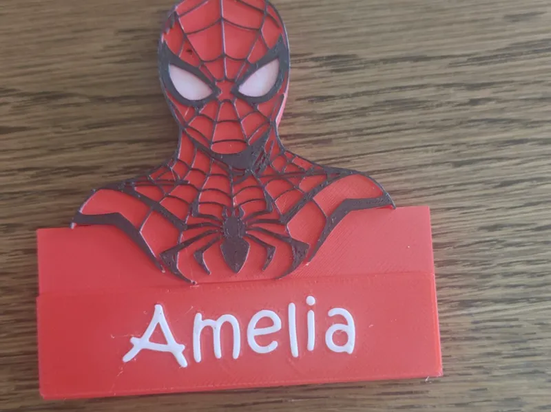 Amelia Spiderman Custom Desktop Nameplate / Sign