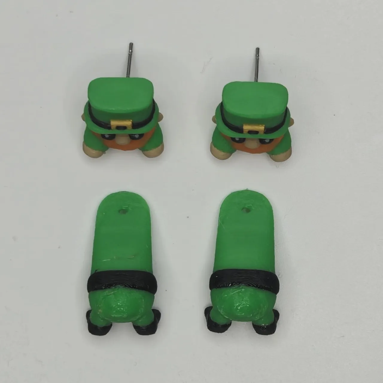 St. Patrick's Day Leprechaun Earrings view 3