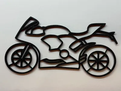Motorbike Outline Wall Art