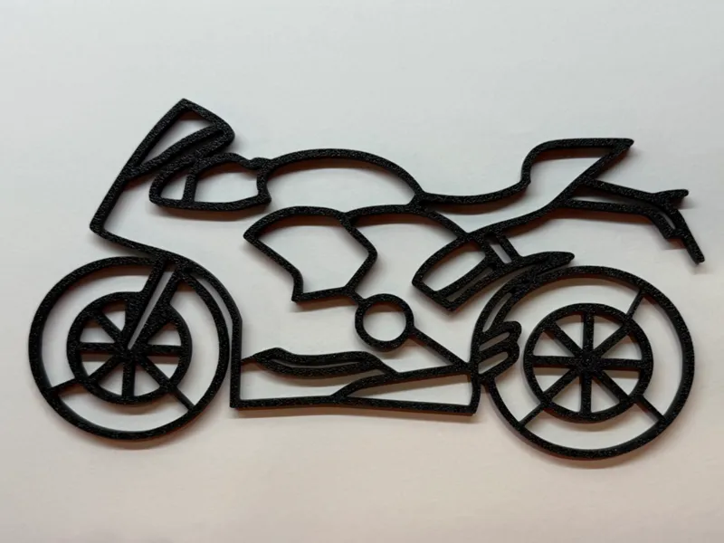 Motorbike Outline Wall Art