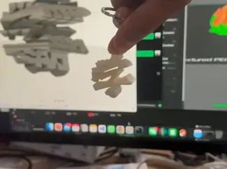 学霸双面字钥匙扣
