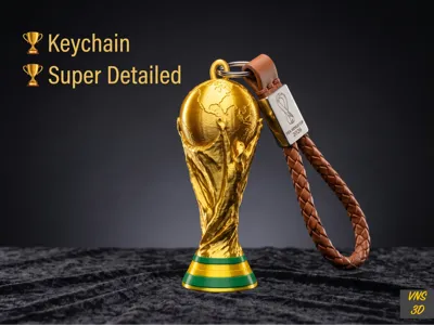 Super-Detailed World Cup Trophy Keychain