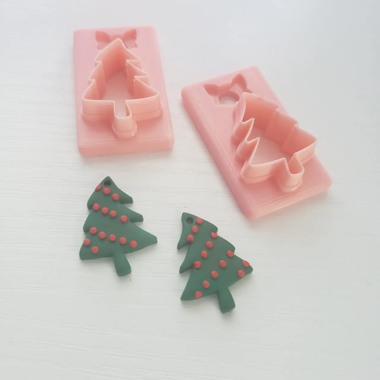Stylized Christmas Tree PolymerClay Earring Cutter view 4