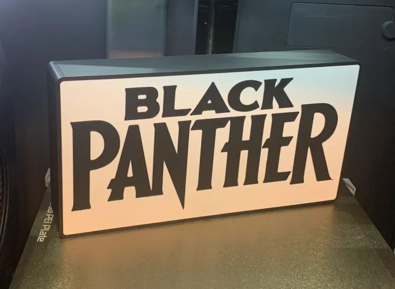 Black Panther inspired light box 