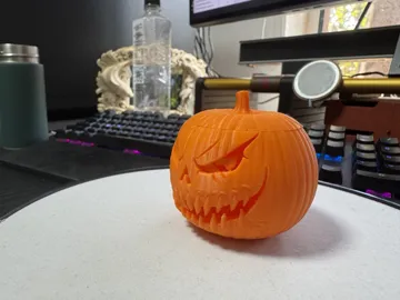Accesorio de iluminación decorativa: Spooky Jack-O’Lantern Pumpkin–Halloween Decoration — vista de referencia 3