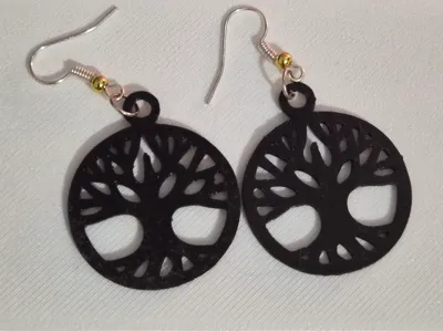 Circular tree Earrings