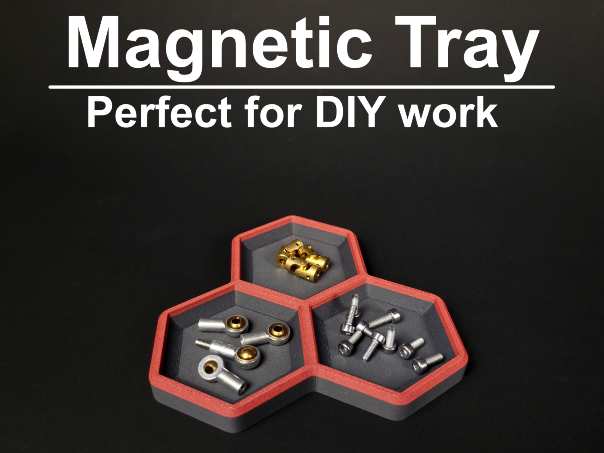 Tray Organizer for small stuff (magnetic option) 3D model