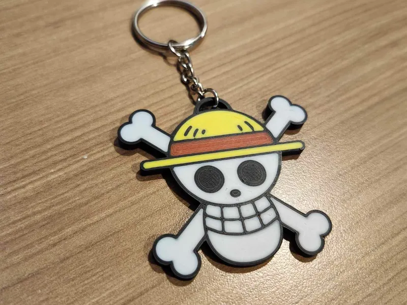 luffy logo keychain