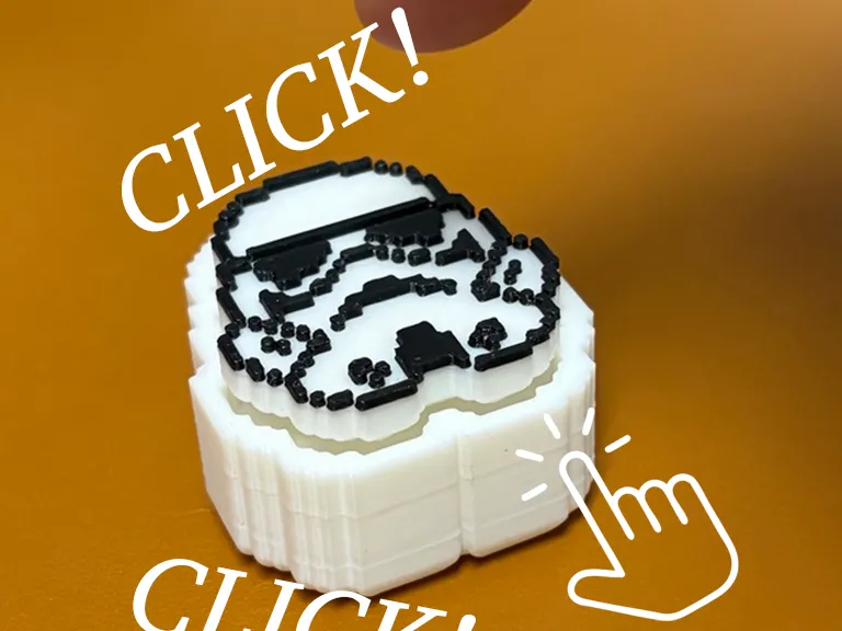 8 Bit Stormtrooper Fidget Clicker – Kostenloses 3D-Druckmodell – MakerWorld