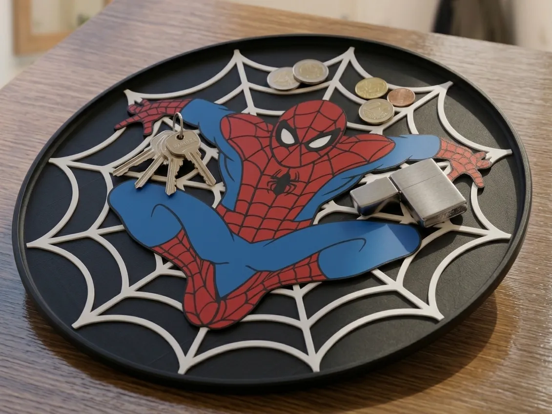Process Layout Man Plateau en relief Spider-Man | Organiseur de bureau & Vide-poches à ...