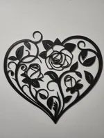 Déco murale cœur et rose — photo 2