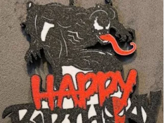 Venom Happy birthday topper