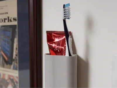 Slim Toothpaste Holder Wall Mount Command Strip