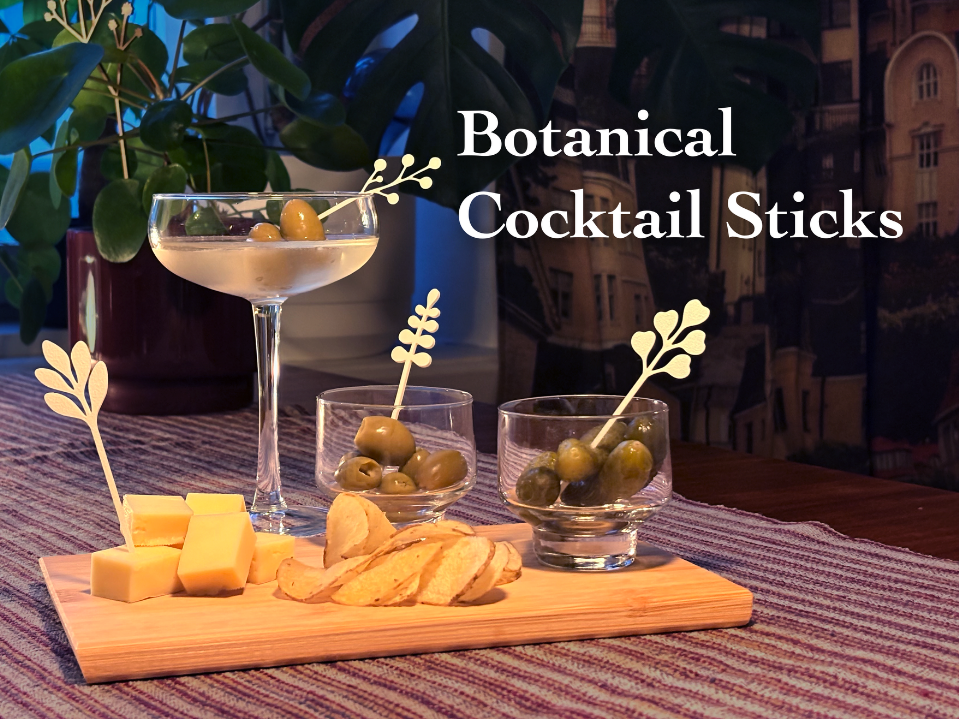 Botanical Cocktail & Charcuterie Sticks