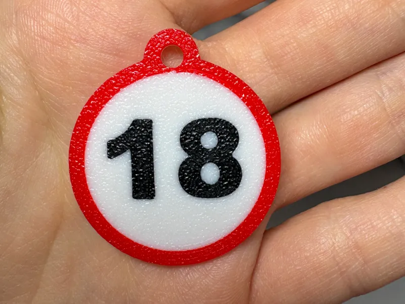 18th birthday keychain
