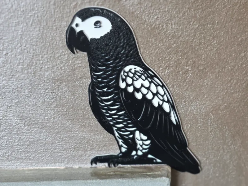 arte murale pappagallo cenerino 