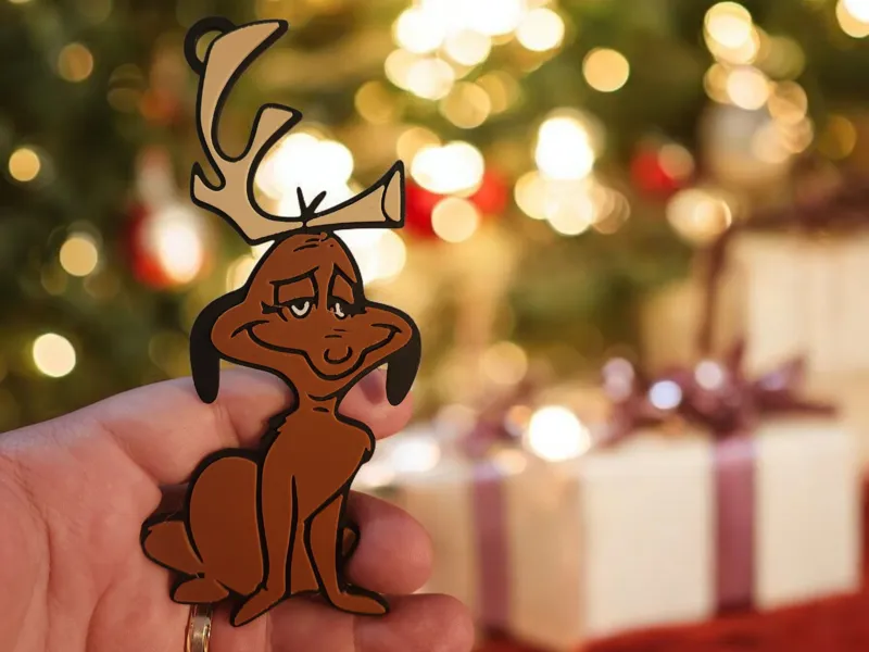 Christmas Grinch Dog - Max Tree Ornament