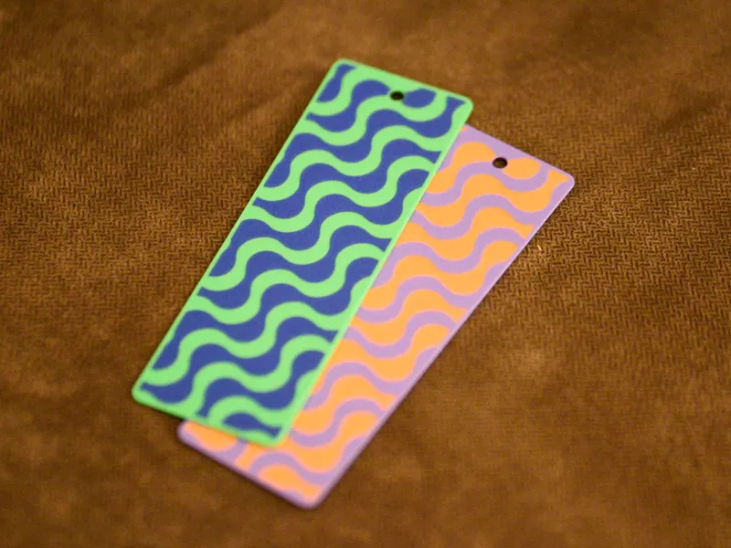 Bookmark with Funky Wavy Pattern