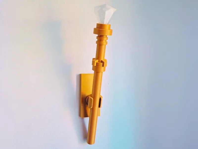 Mr Gold Scepter Gem and Wallmount * 1000% Scale *