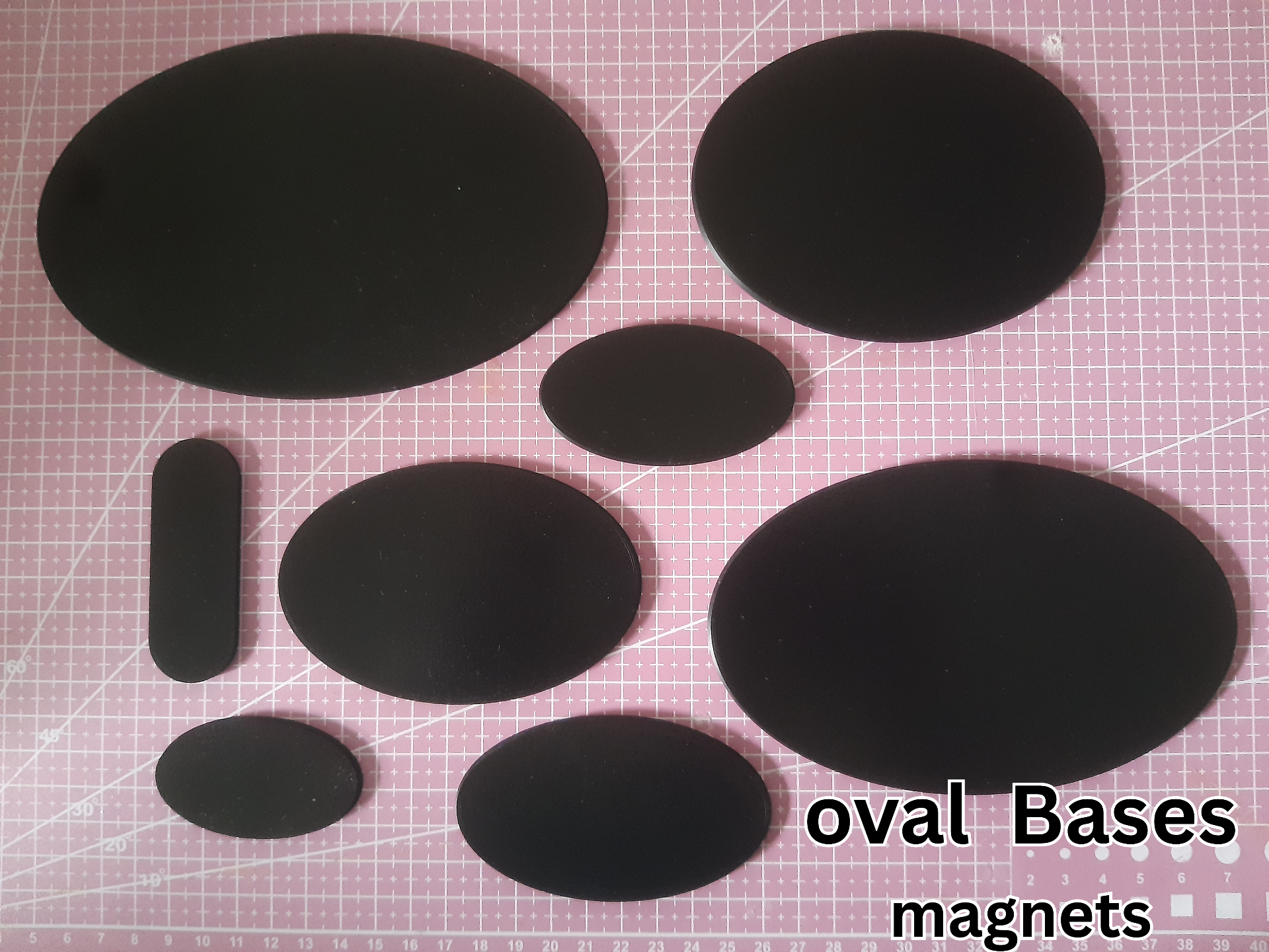 Oval Bases - all sizes - for magnets