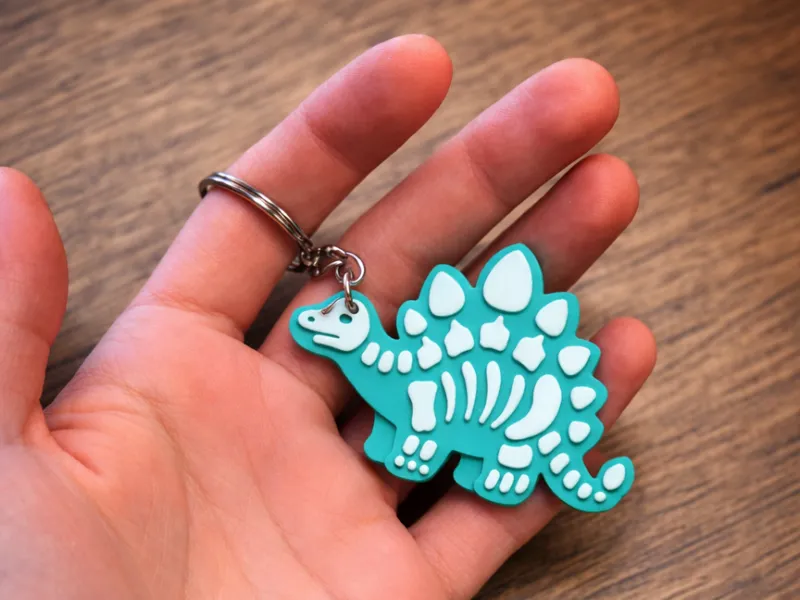 Stegosaurus Skeleton Keychain – Cute Dinosaur