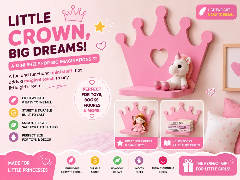 Accesorio para boquillas: Estante infantil de Corona 10 cm escalable. Referencia del modelo original.
