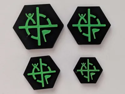 Hexagonal Geocache Coin/Geocoin