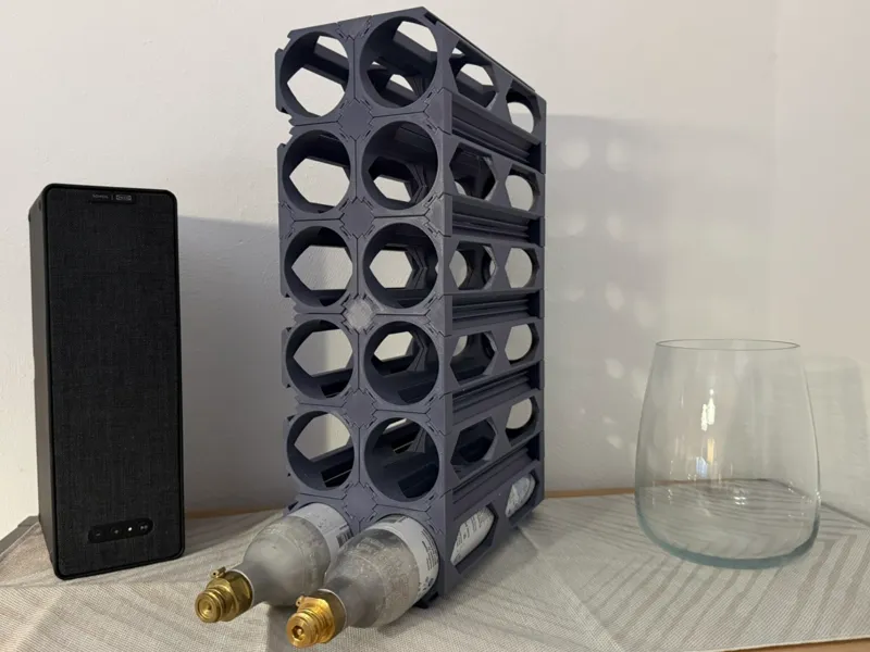 Modular SodaStream CO2 bottle rack / stacker