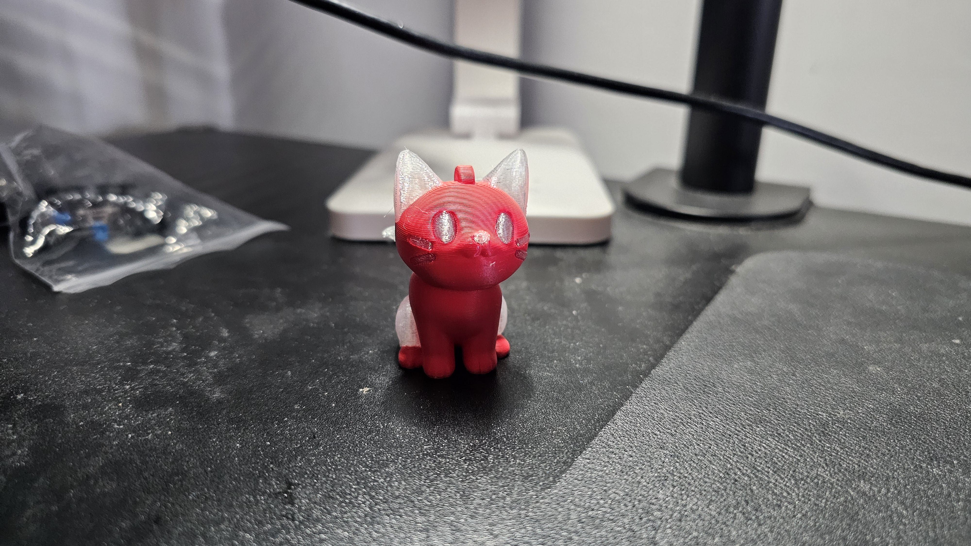 Miniatura 4 do modelo 3D Adorable Cat KeyRing ( Supportless )