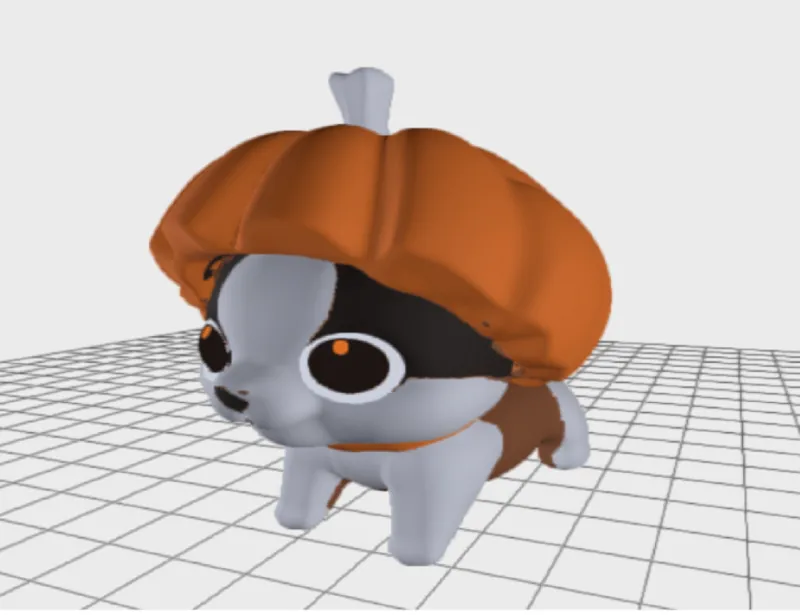 Perro con calabaza