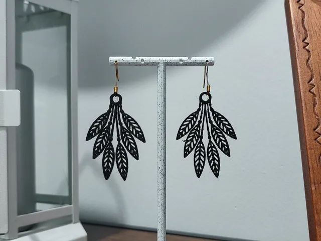 Aretes Hojas de Encaje Eslavo