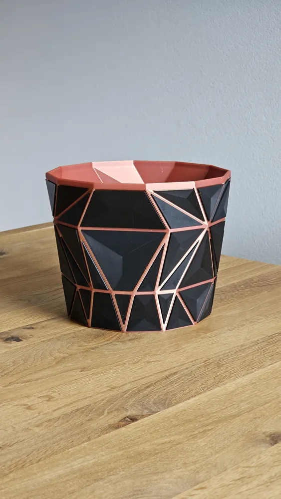 Modern Geometric Flower Pot / Planter - Free 3D Print Model - MakerWorld