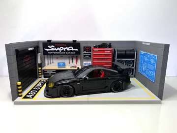 Escenografía en miniatura: Toyota Supra Workshop Diorama — vista de referencia 3