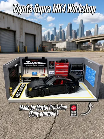 Escenografía en miniatura: Toyota Supra Workshop Diorama — vista de referencia 2