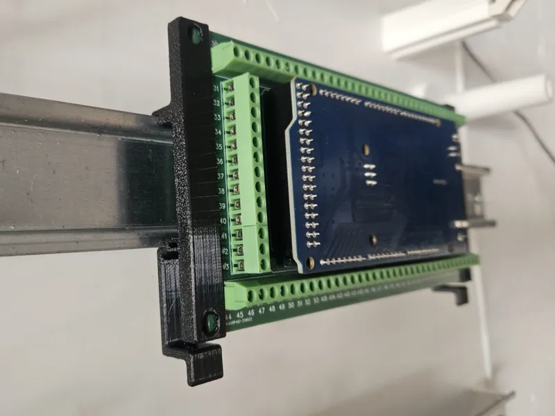 DIN rail holder for arduino mega extension DNMEGA1