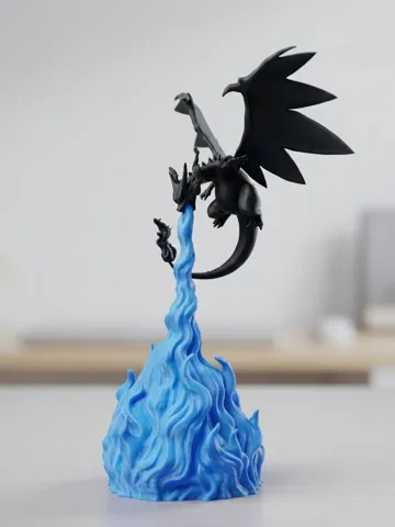 Accesorio para impresora 3D: Mega Charizard X Blue Flame NO AMS — vista de referencia 2