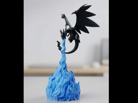 Accesorio para impresora 3D: Mega Charizard X Blue Flame NO AMS — referencia de MakerWorld