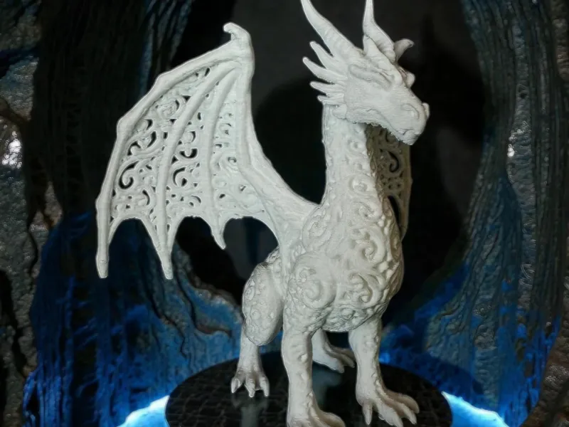 Voronoi Dragon Ornament Sculpture Statue | Fantasy