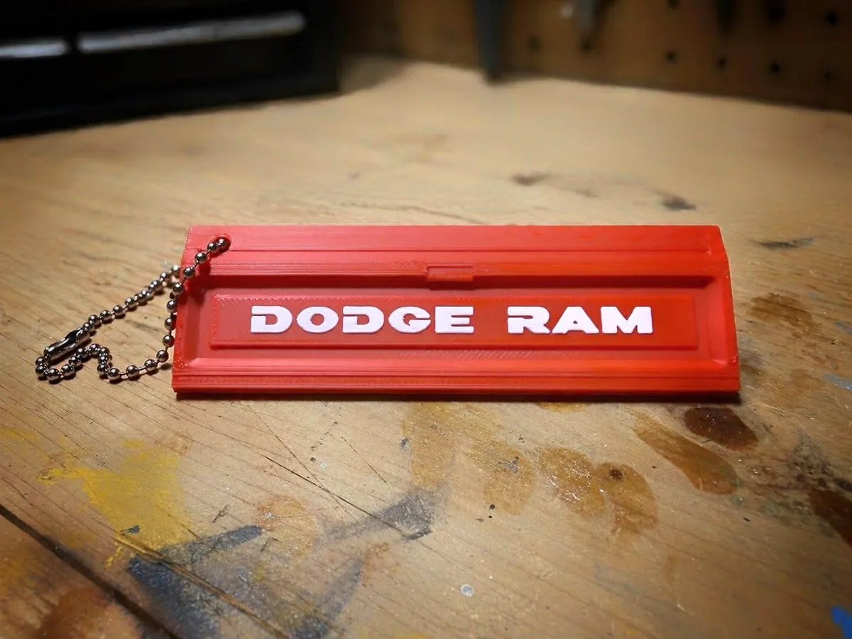 1981-1993 Dodge Ram Tailgate Keychain - Free 3D Print Model - MakerWorld