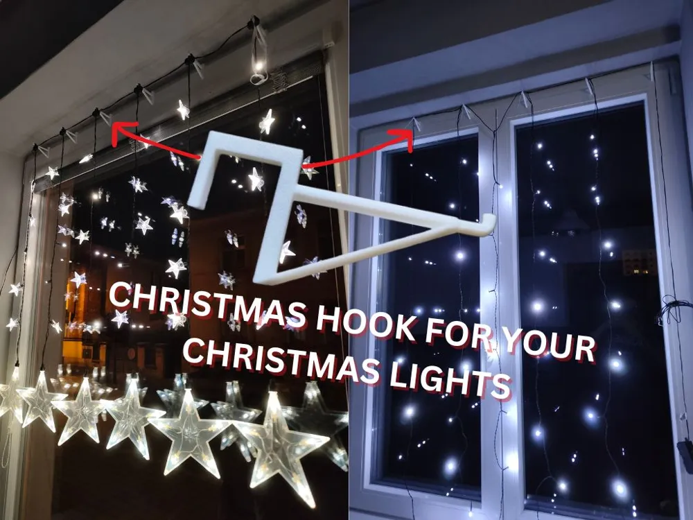 window hook for Christmas lights by davcafrum - MakerWorld