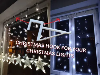 window hook for Christmas lights